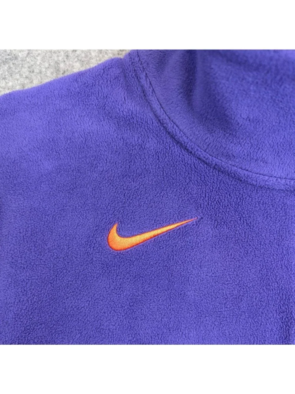 Nike Womens Clemson Tigers 1/4 Zip Fleece L/S Sweatshirt Medium BQ7193 545 - Picture 3 of 9